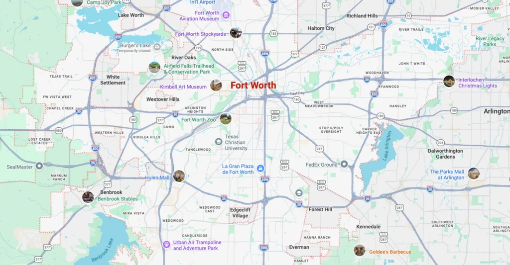 google map service area